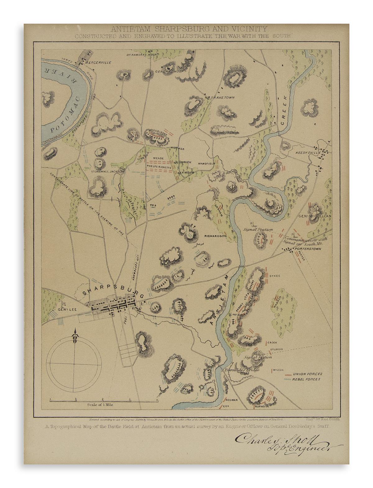 (CIVIL WAR.) Sholl, Charles. Gettysburg and Vicinity; and Antietam, Sharpsburg and Vicinity.